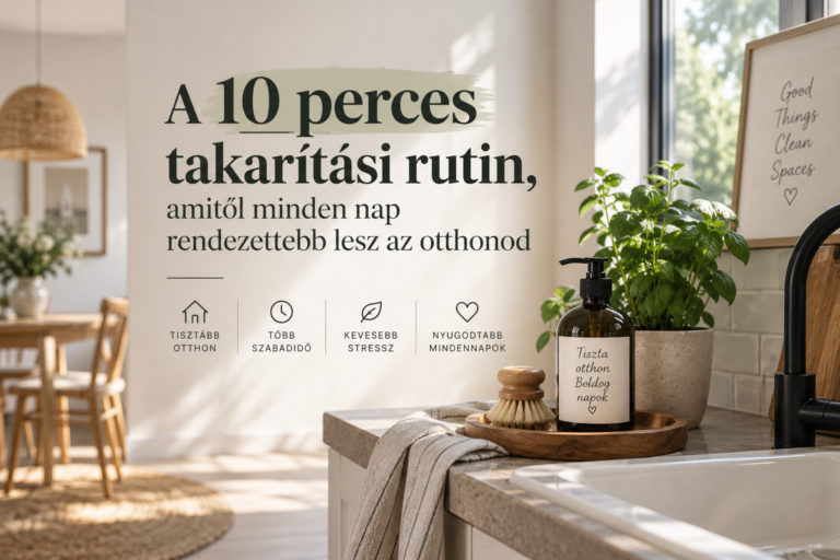 A 10 perces takarítási rutin, amitől minden nap rendezettebb lesz az otthonod